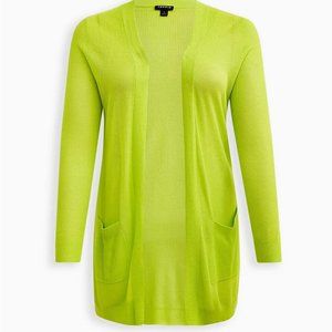 NWT Torrid Lime Green Cardigan 1X